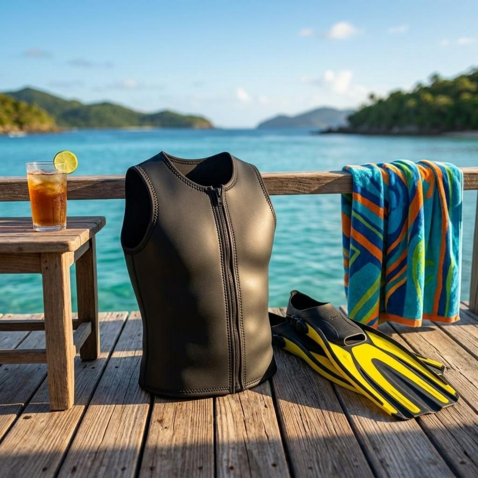 Aquatic Water Sports - Dive Shorts Shiny Skin 2mm Neoprene